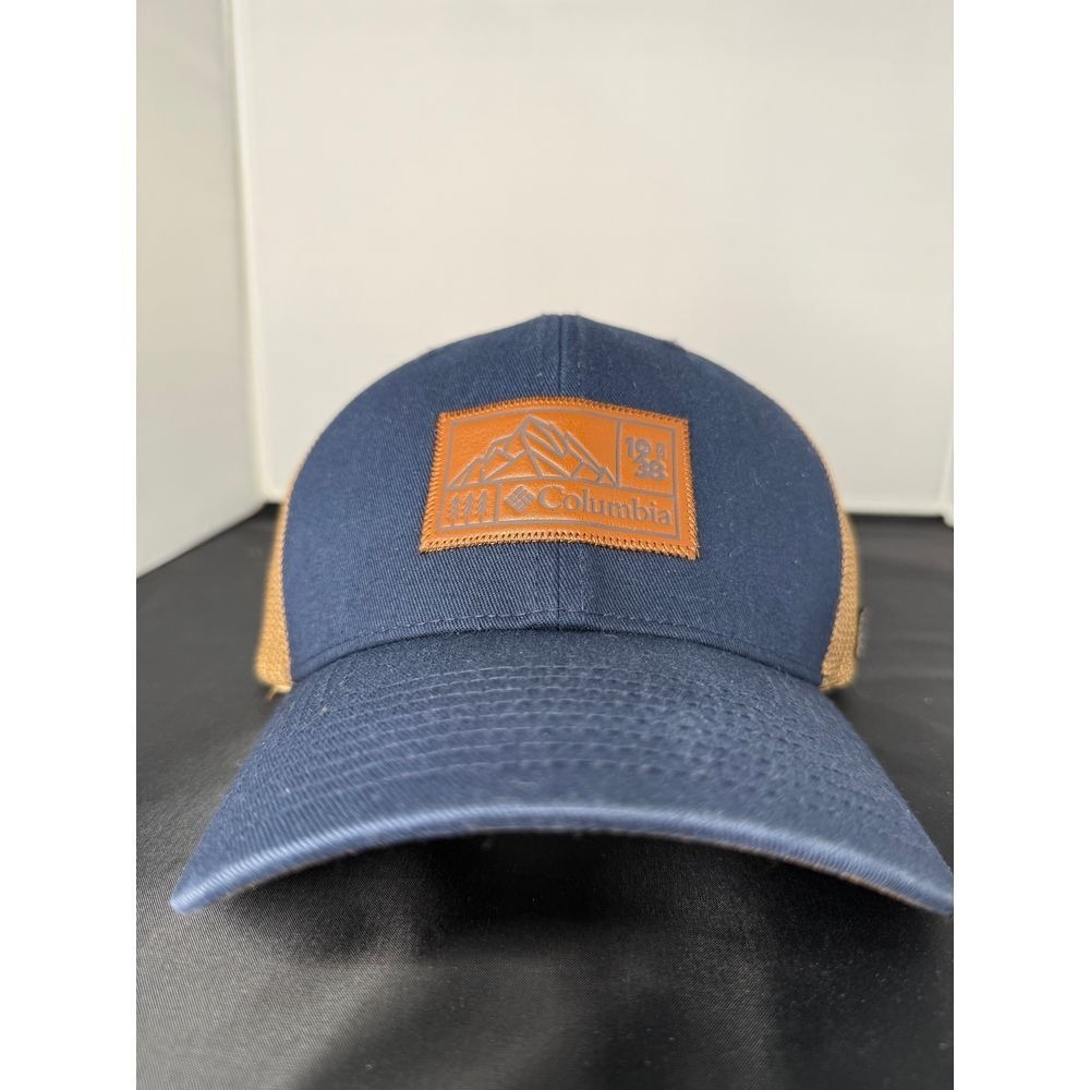 Columbia Rugged Outdoor Mesh/ flex fit Hat Collegiate Navy/Delta/Hike Icon